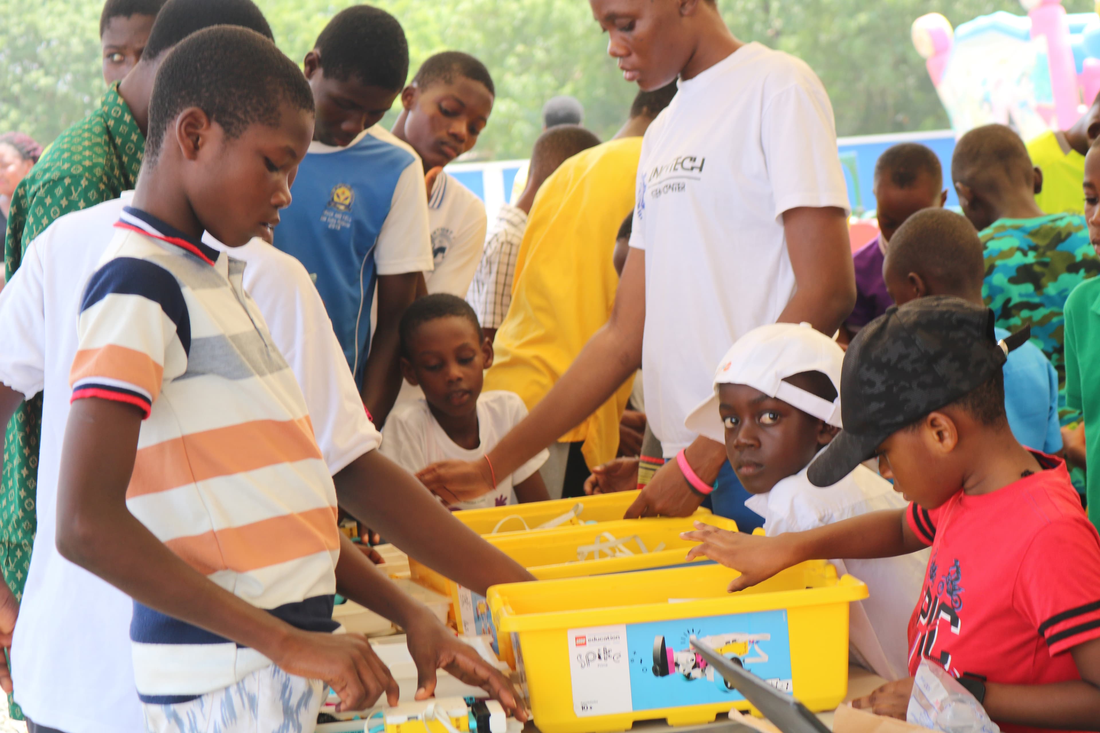 Children and youth playing sport at a PlayChange Foundation initiative