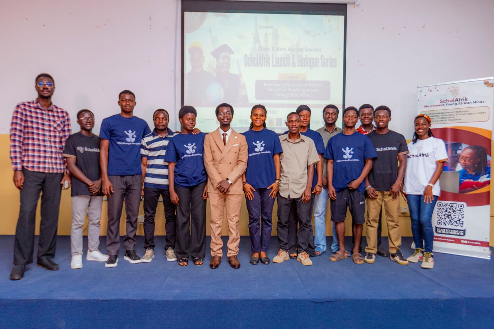 The PlayChange Foundation team with young participants